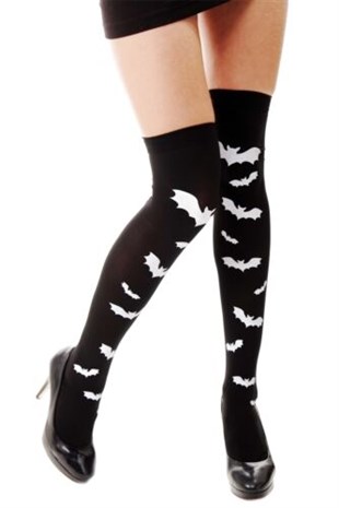 Yarasa Dizüstü Gothic Çorap