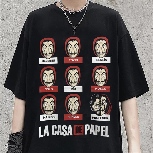 Touz La Casa De Papel Baskılı Unisex T-shirt