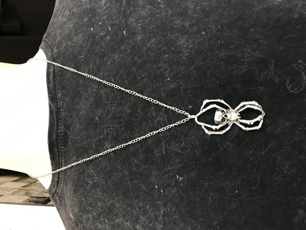 Touz Spider Skull Tasarımlı Kolye