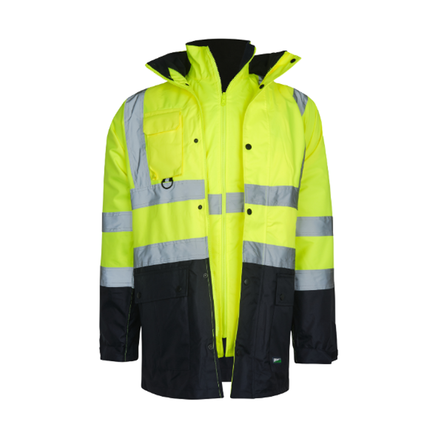 Izrasa NT-44 Oxford 5 in 1 Reflektörlü Parka (Sarı/Lacivert)