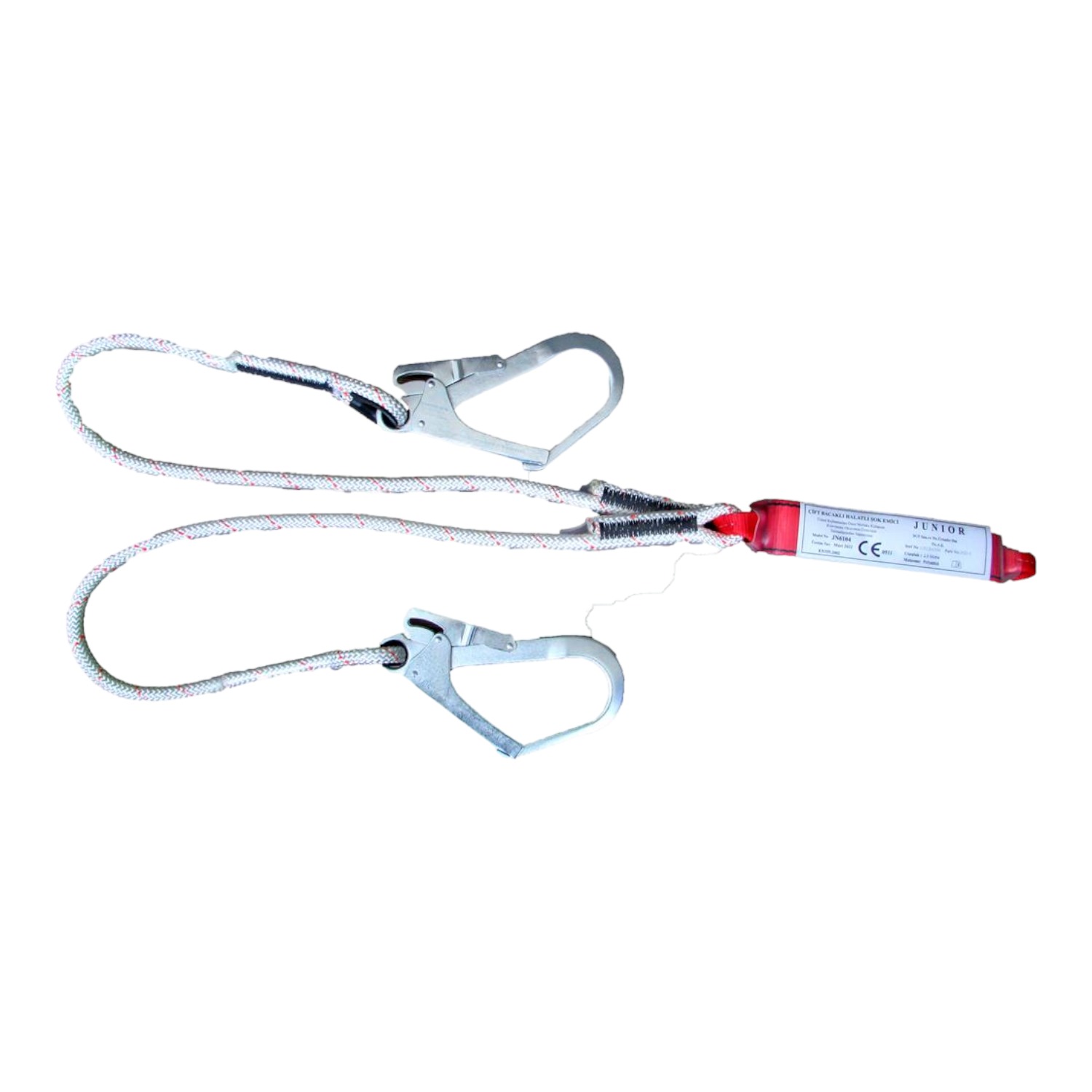 Junior Çift Bacak Şok Absorbe Büyük Kancalı Lanyard