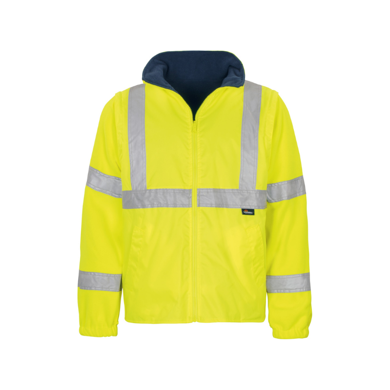 Vizwell WJK44 Oxford 5 in 1 Reflektörlü Parka (Sarı/Lacivert)