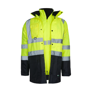 Izrasa NT-44 Oxford 5 in 1 Reflektörlü Parka (Sarı/Lacivert)