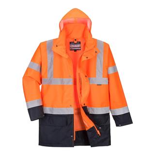 Portwest S766 5 in 1 Parka (Turuncu/Lacivert)