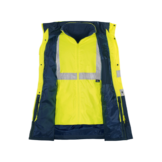 Vizwell WJK44 Oxford 5 in 1 Reflektörlü Parka (Sarı/Lacivert)