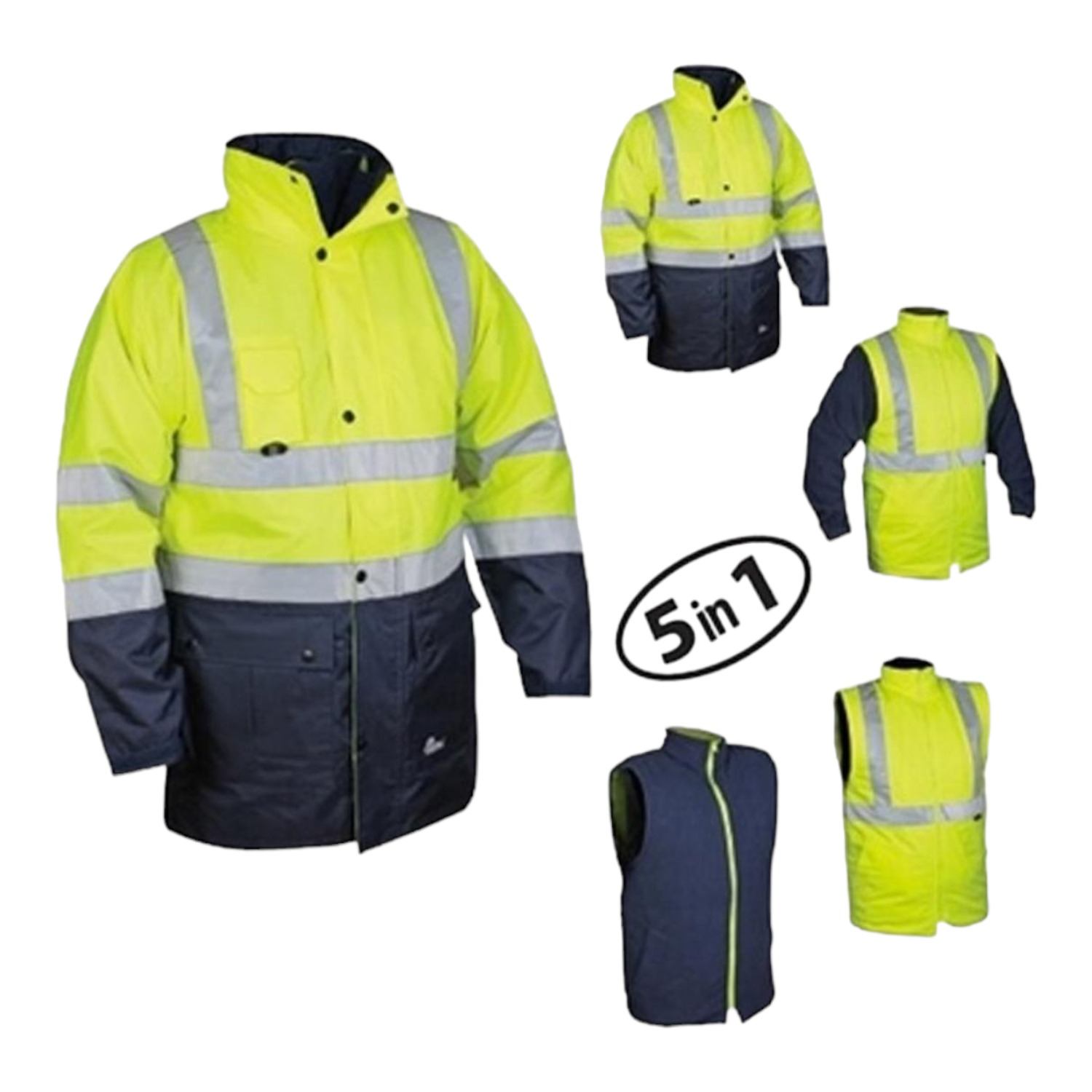 Izrasa NT-44 Oxford 5 in 1 Parka (Sarı/Lacivert)
