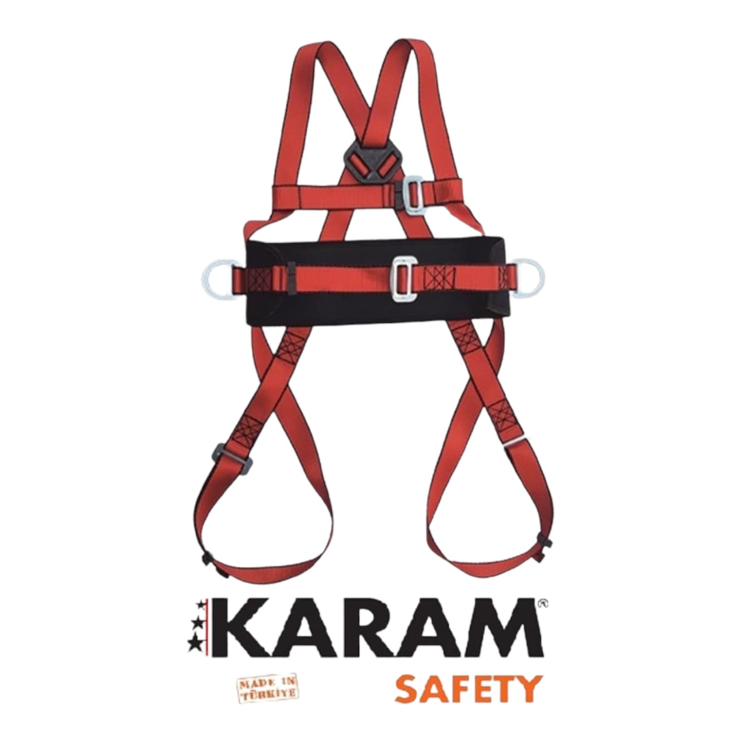 Karam KP10 Paraşüt Tip (Halat ve Karabina) Emniyet Kemeri