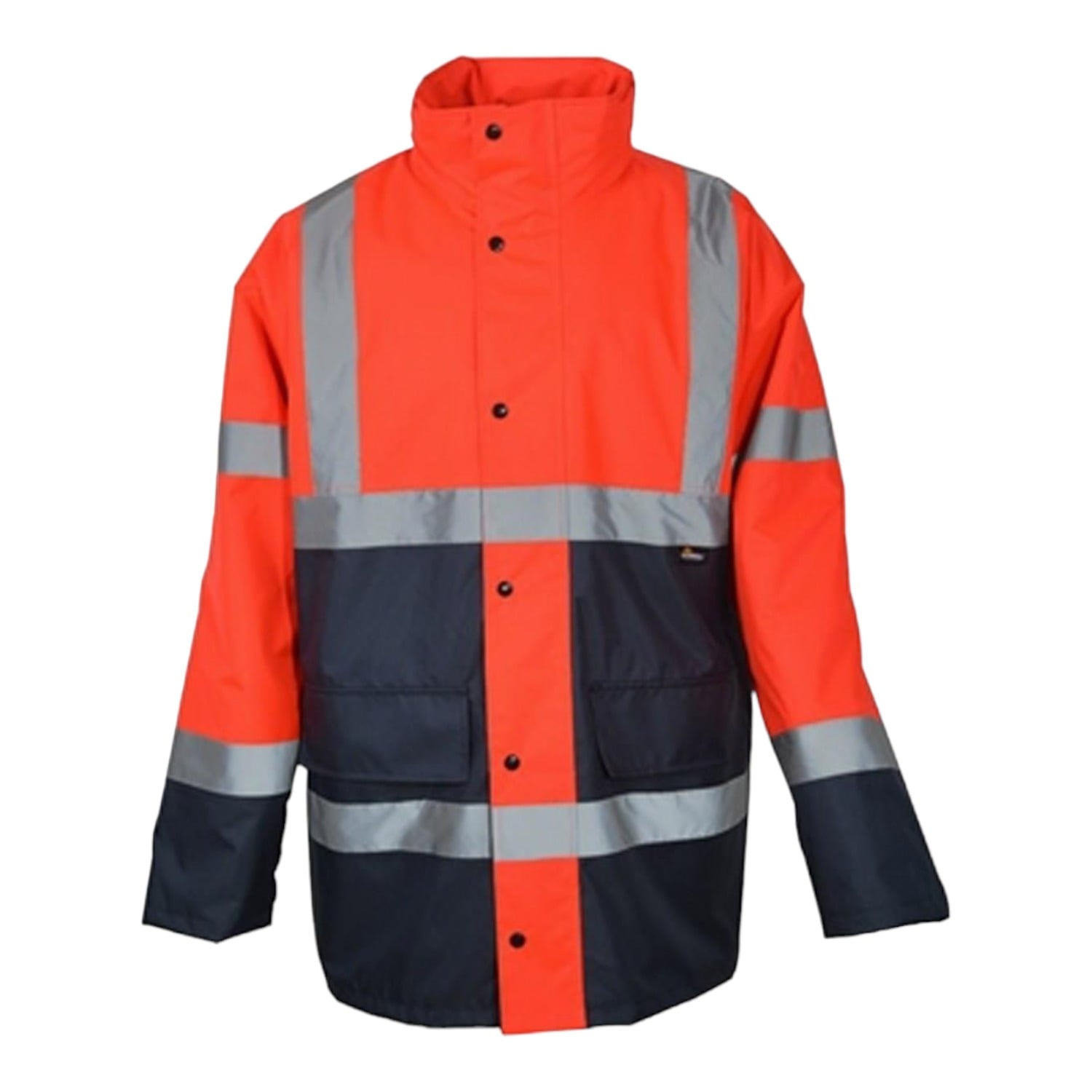 Vizwell WJK05 Oxford Parka (Turuncu/Lacivert)