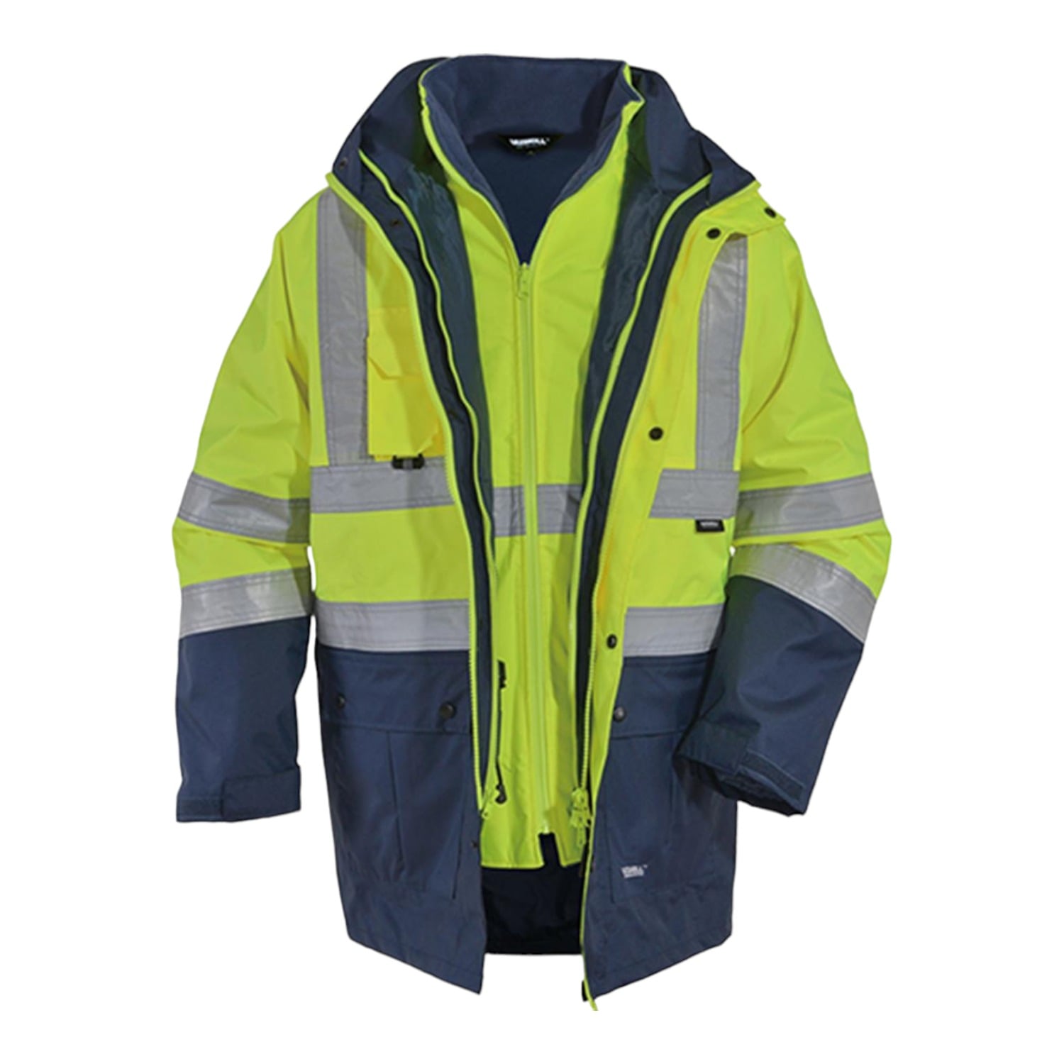 Vizwell WJK44 Oxford 5 in 1 Parka (Sarı/Lacivert)