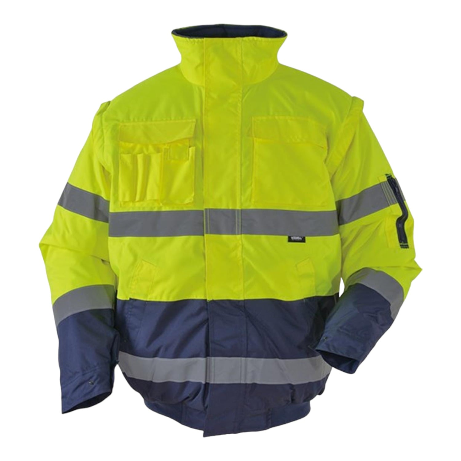Vizwell WJK60 Oxford Kolları Çıkabilen Mont (Sarı/Lacivert)
