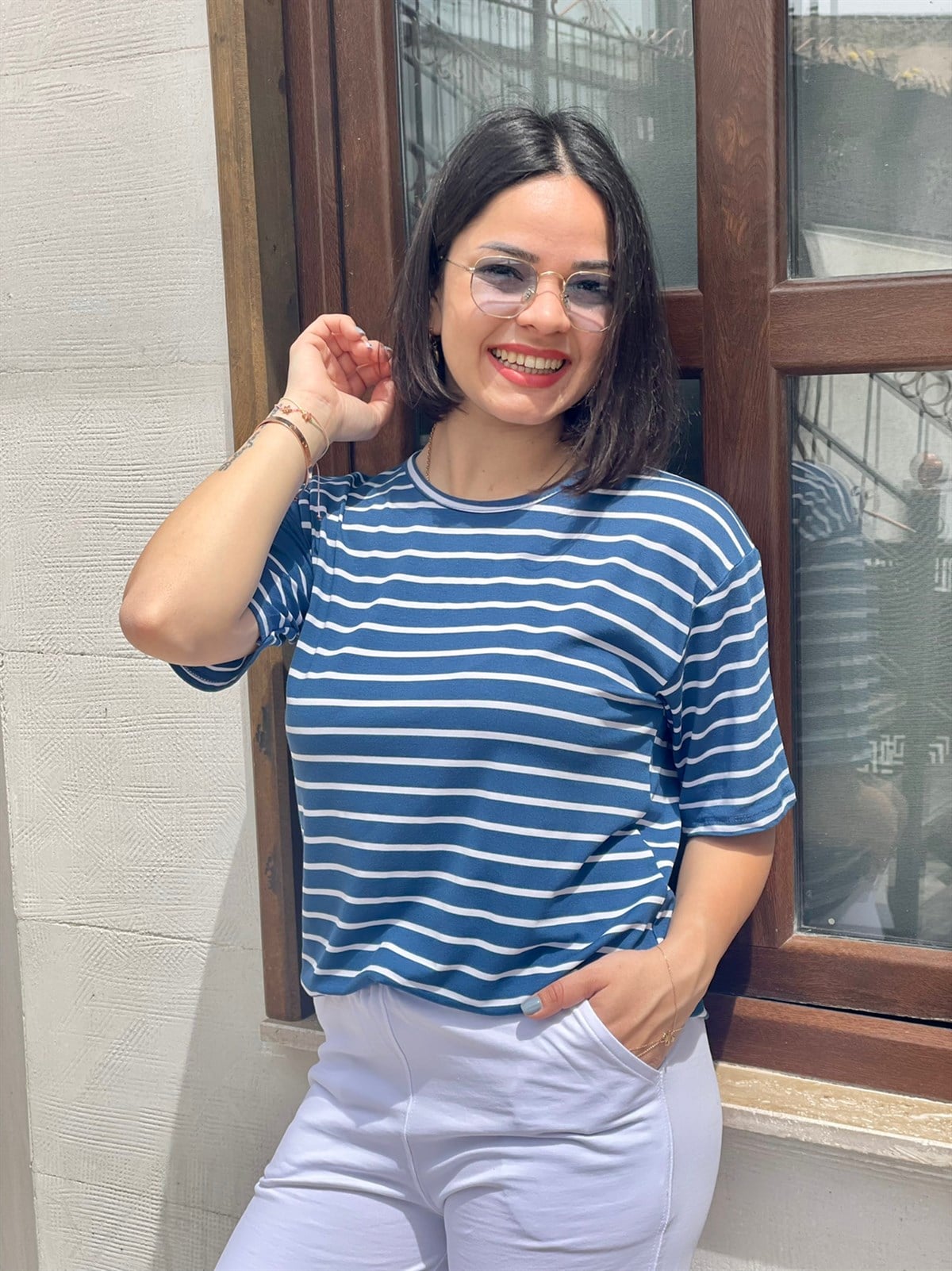 Çizgili Basic T-shirt