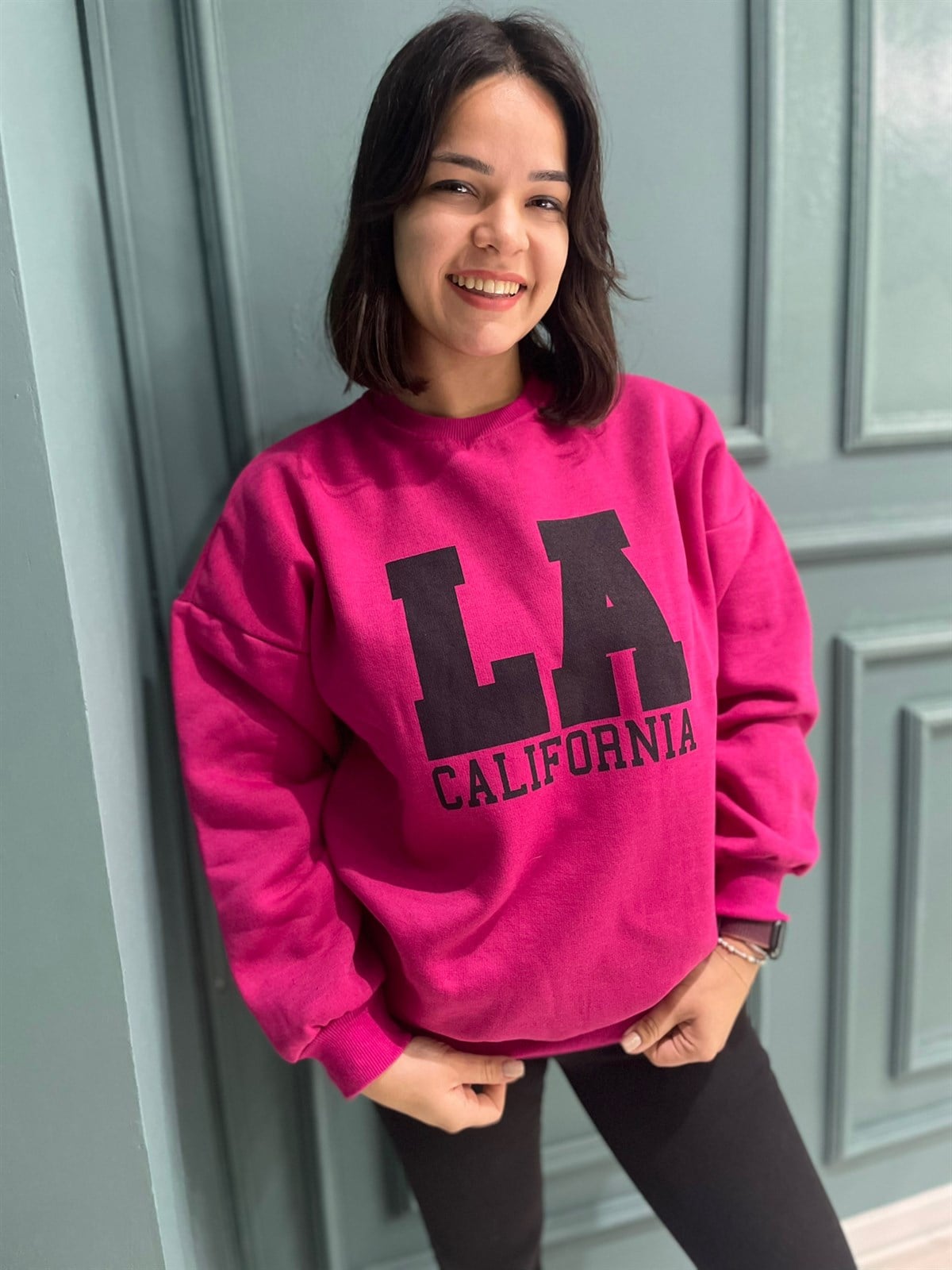 Fuşya LA Sweatshirt