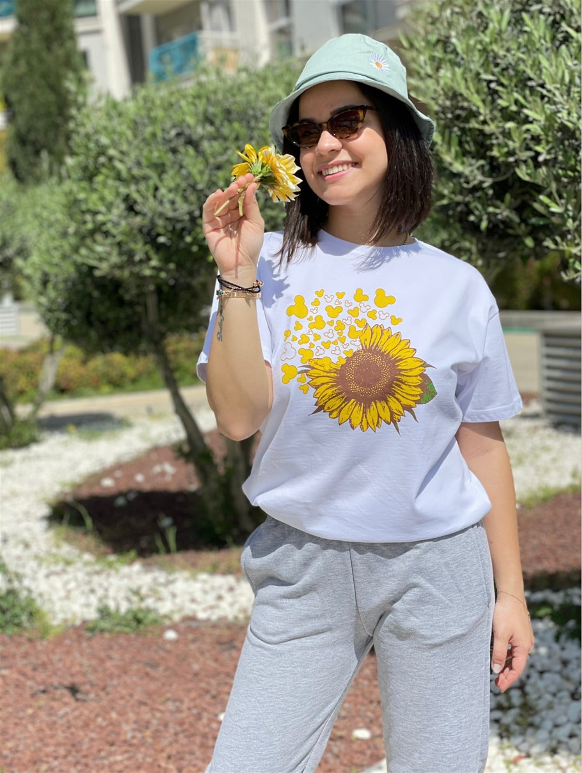 Oversize Ayçiçek T-shirt