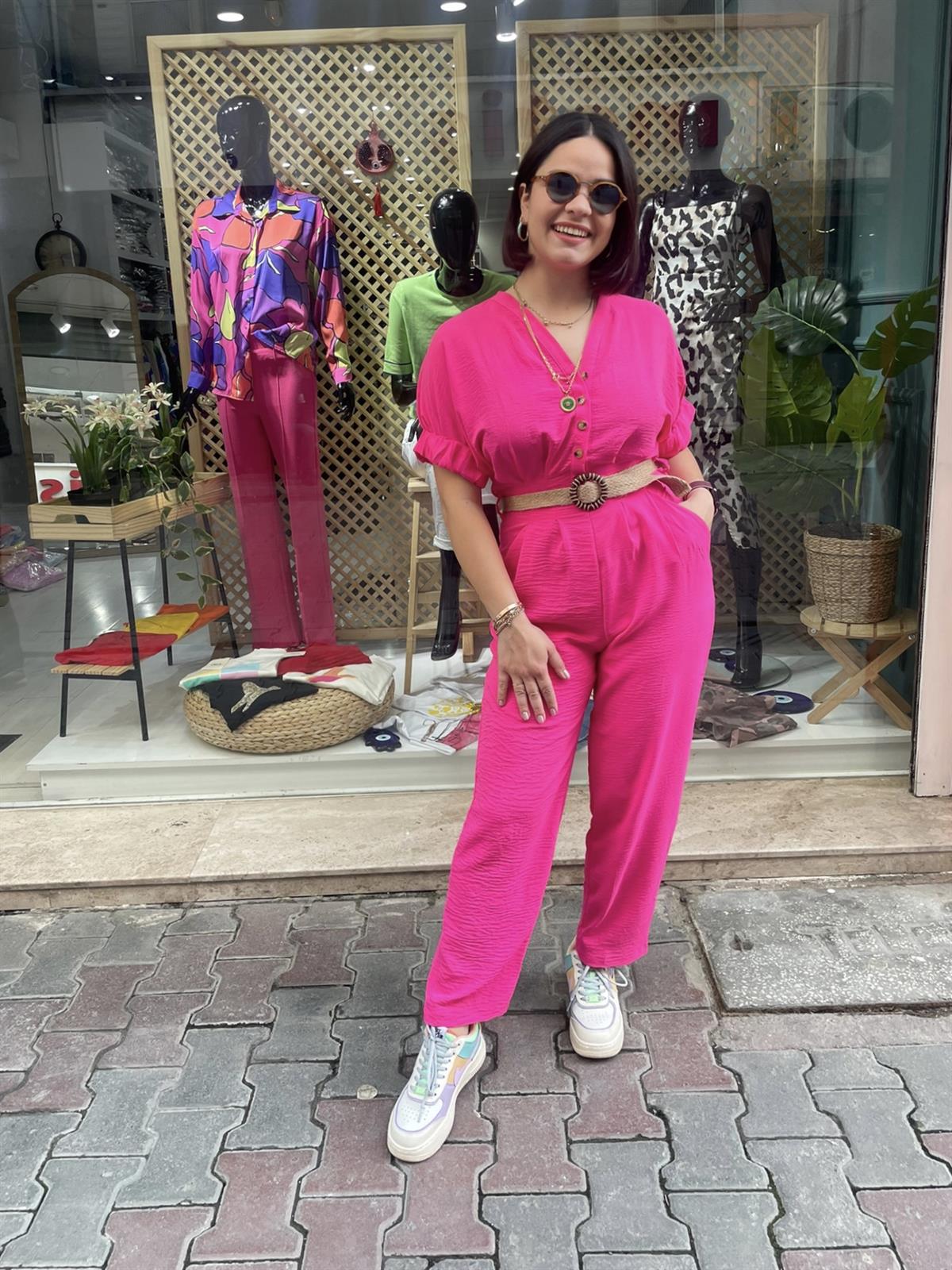 Fuşya Neon Tulum