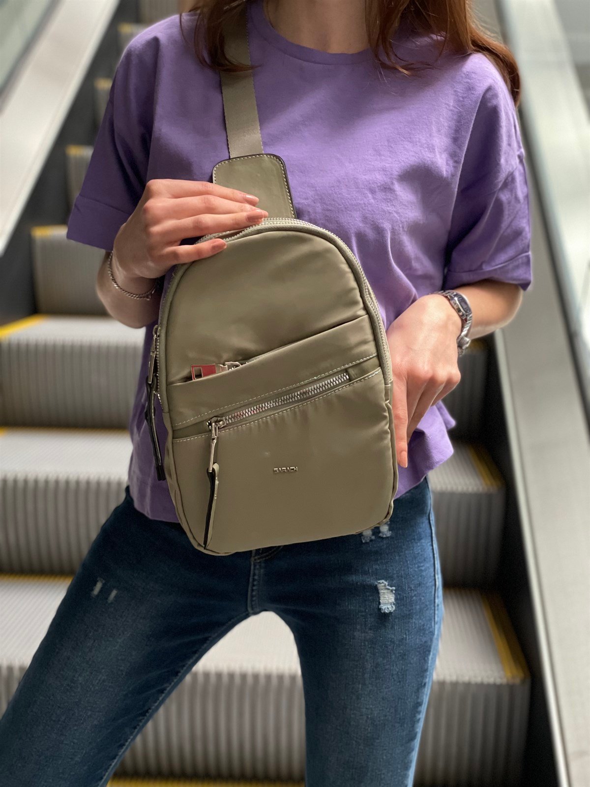 Paraşüt Kumaş Göğüs Çantası Bodybag