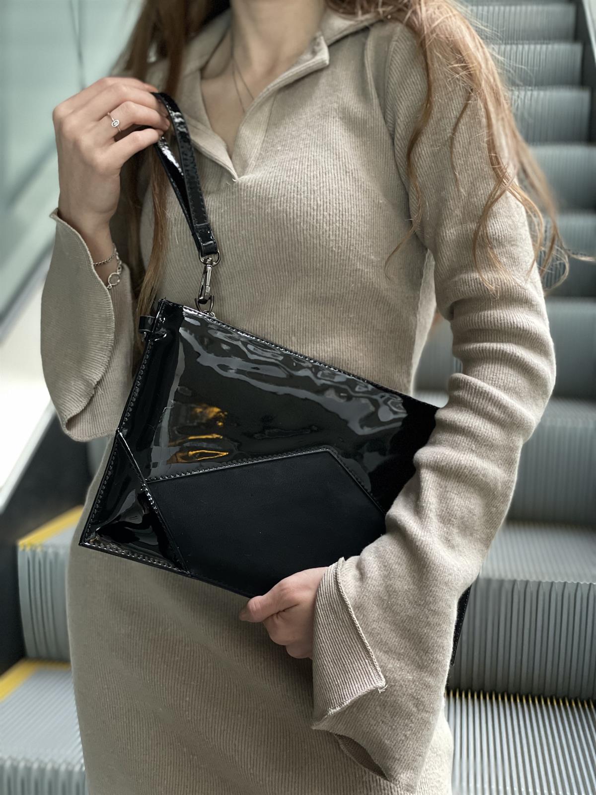 Taş Detaylı El Portföyü/Clutch
