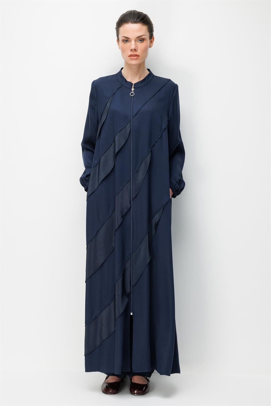 %100 Doğal LyoCELL Dökümlü Soft Hissiyat Ara Aller Volanlı Detay Ferace-Laci