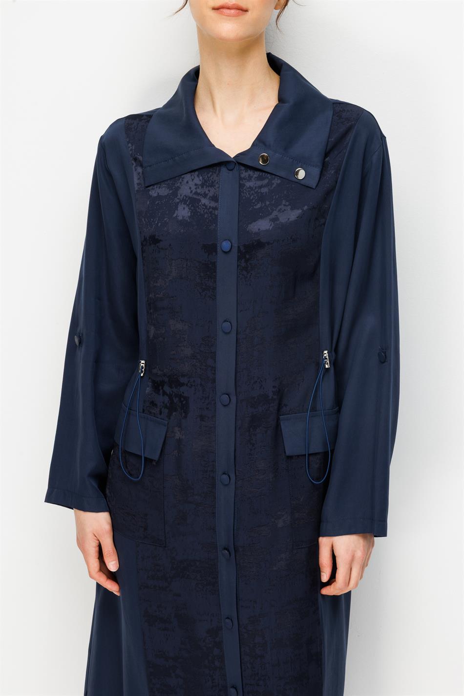 %100 Doğal LyoCELL Maxi Dökümlü Soft Kumaş Desen Geçişli Kap Ferace-Laci