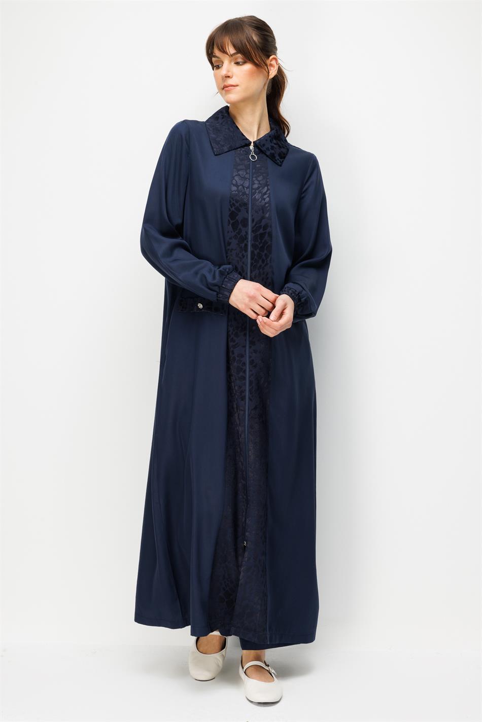 %100 Doğal LyoCELL Maxi Dökümlü Soft Kumaş ve Desen Geçişli Ferace-Laci