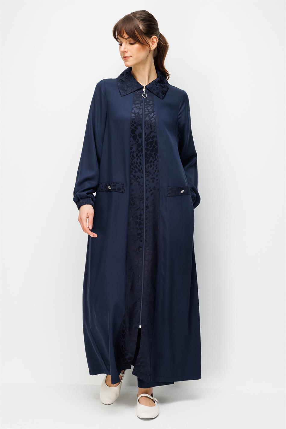 %100 Doğal LyoCELL Maxi Dökümlü Soft Kumaş ve Desen Geçişli Ferace-Laci