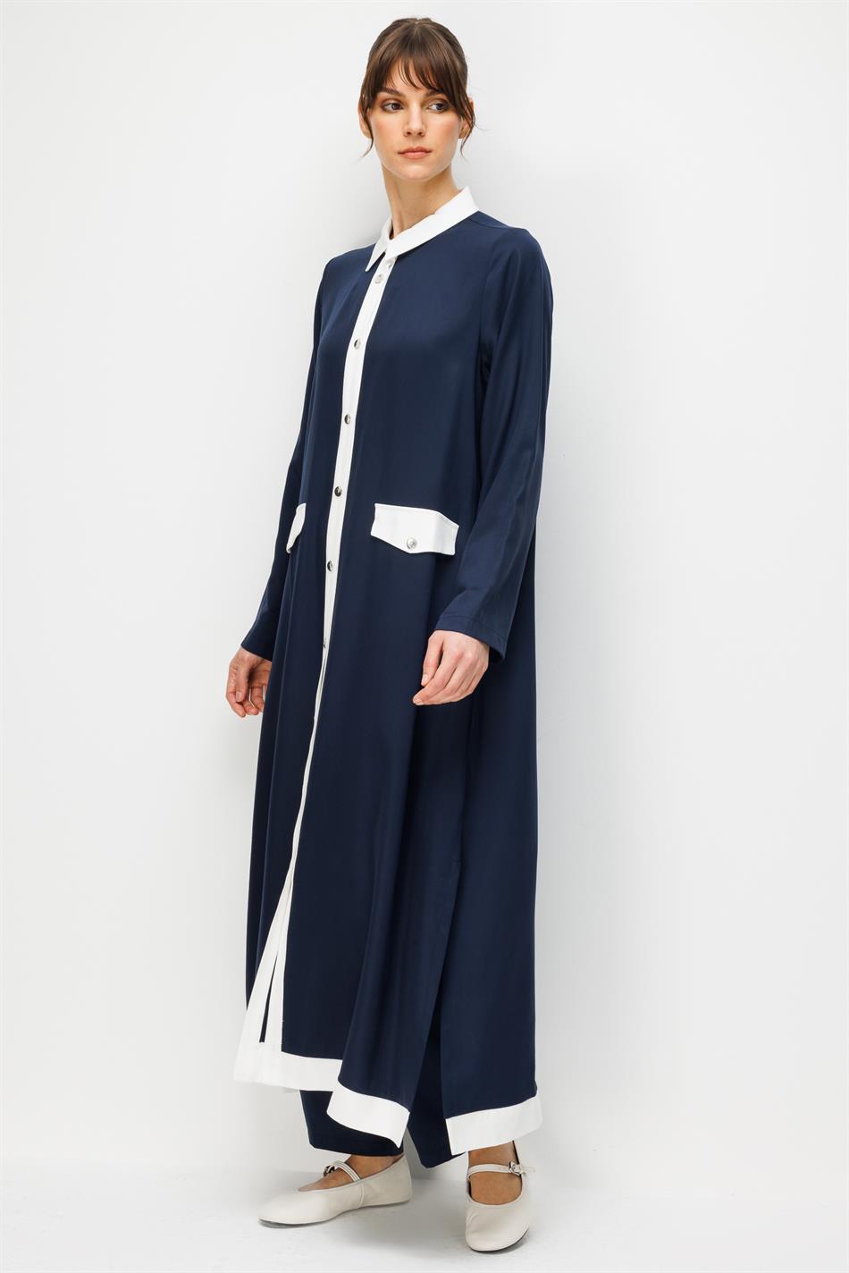 %100 Doğal LyoCELL Maxi Dökümlü Soft Kumaş Summer Garnili Maxi Elbise Ferace-Laci