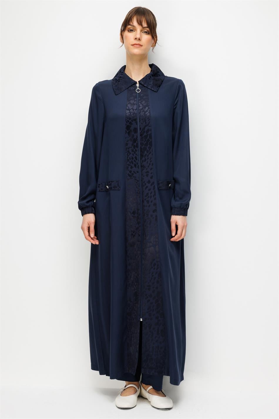 %100 Doğal LyoCELL Maxi Dökümlü Soft Kumaş ve Desen Geçişli Ferace-Laci