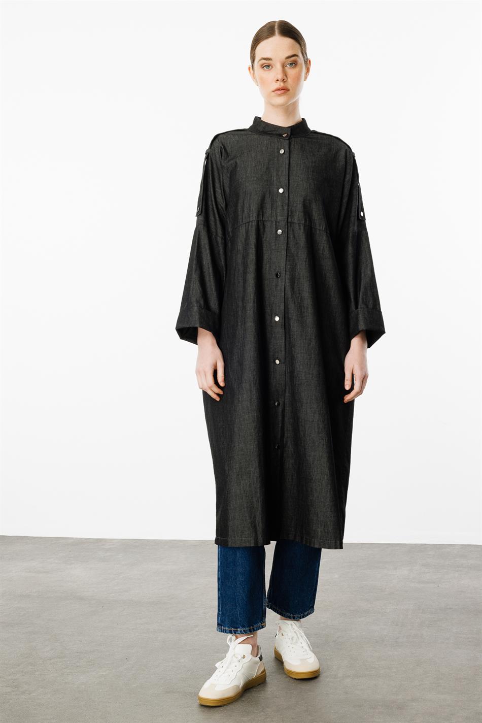 100% Cotton Washed Special Denim Relaxed Fit Sport Cap/Case - Black