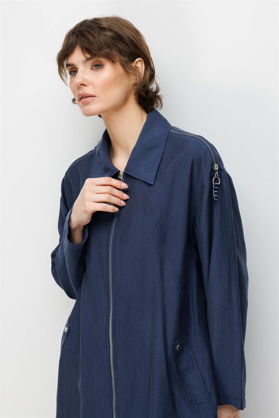 %80 Doğal LyoCELL Dökümlü Soft Hissiyatlı Omuz Fermuar Detaylı Maxi Kap Ferace-Laci