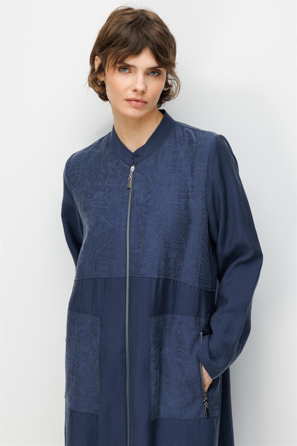 %80 Doğal LyoCELL Dökümlü Soft Hissiyatlı  Ara Desen Süslemeli Kap Ferace-Laci