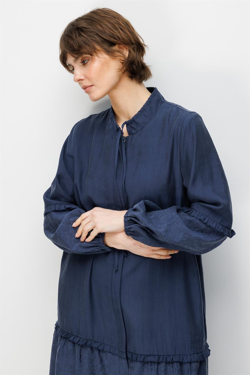 %80 Doğal LyoCELL Dökümlü Soft Hissiyatlı  Ara Desen Süslemeli Kap Ferace-Laci