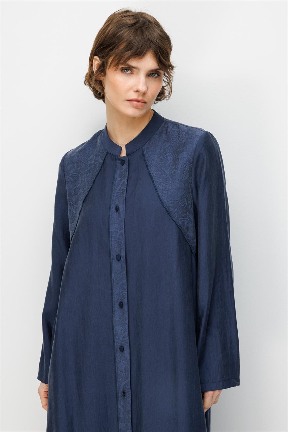 %80 Doğal LyoCELL Dökümlü Soft Hissiyatlı Desen Pat ve Beden Garni Detaylı Kap Ferace-Laci