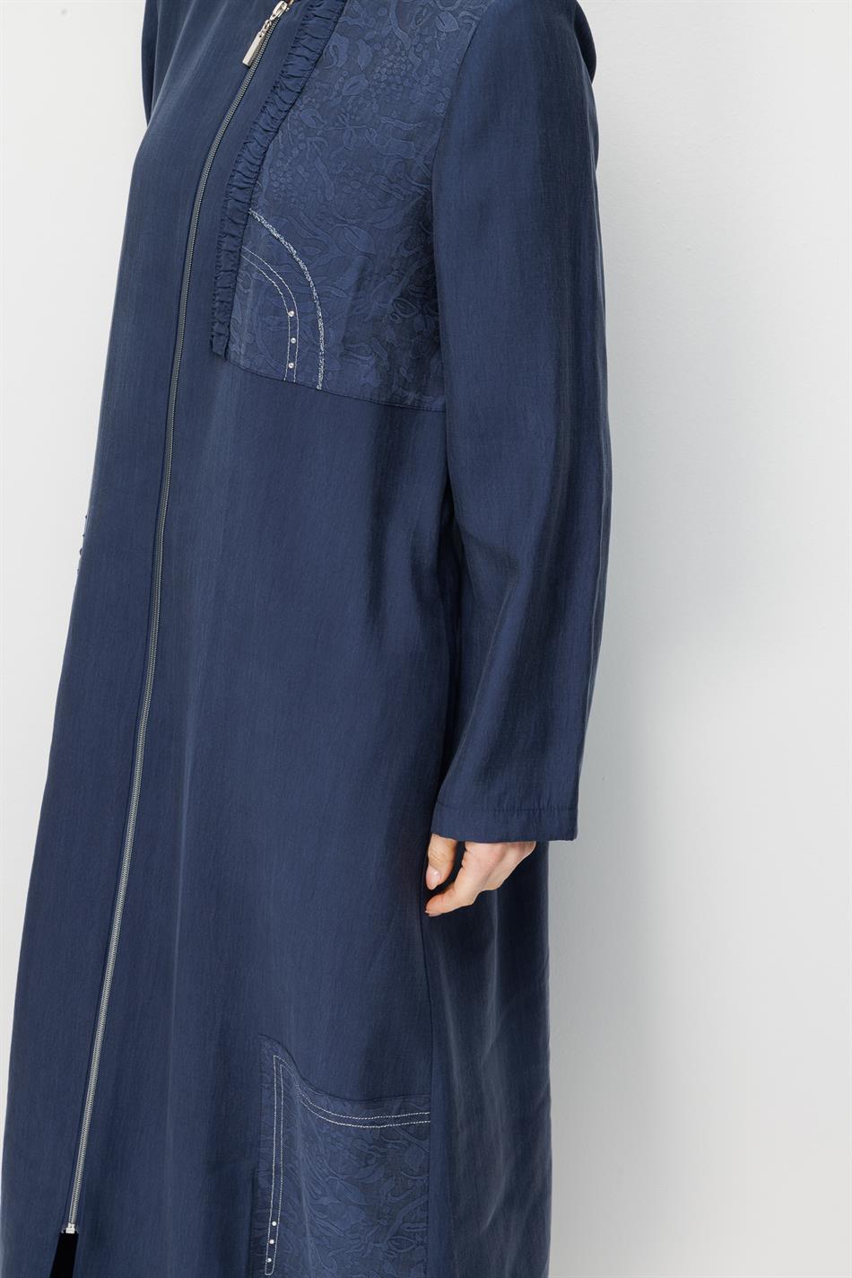 %80 Doğal LyoCELL Dökümlü Soft Hissiyatlı Ara Desen Süslemeli Kap Ferace-Laci