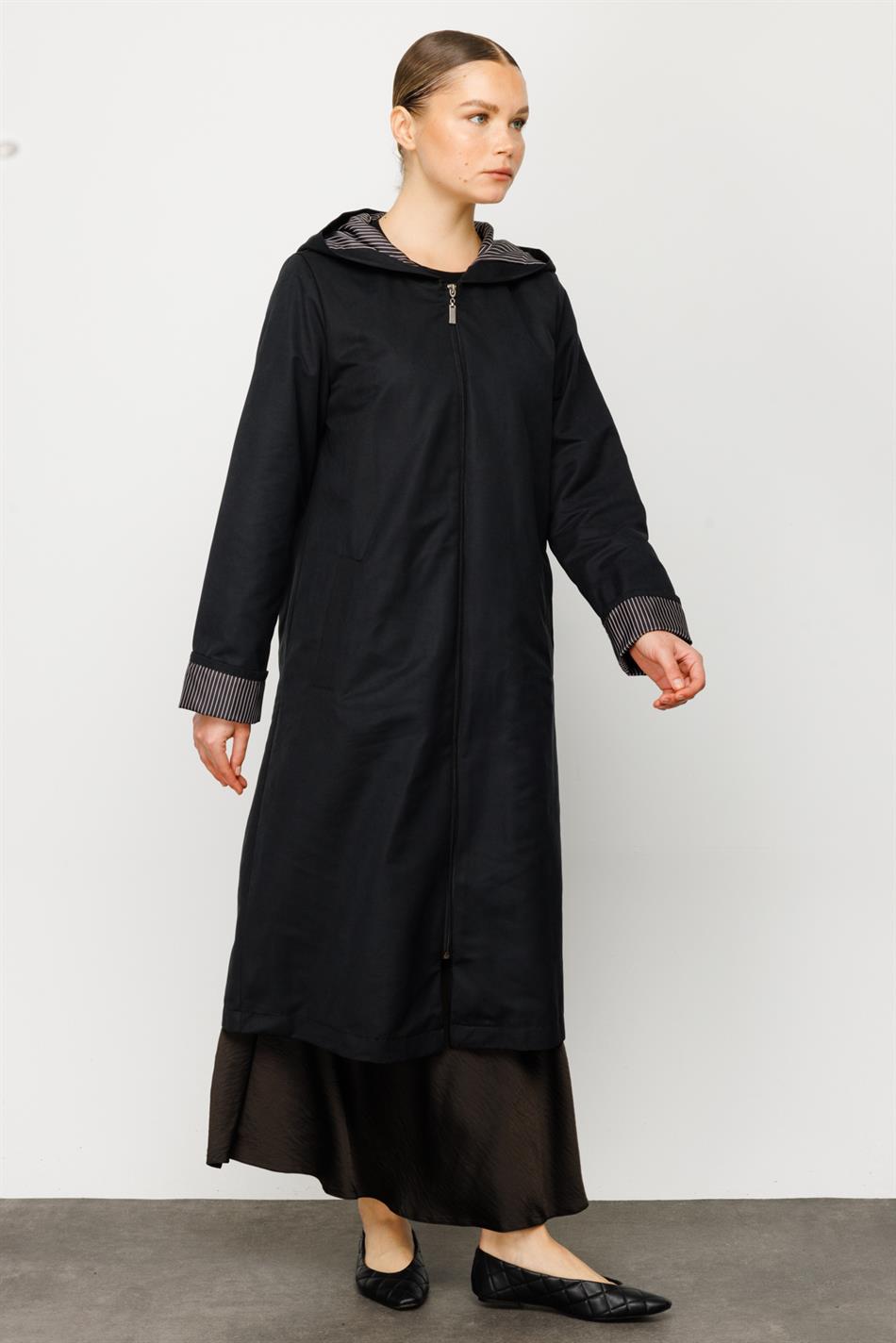 BBRY Parça MRN Trench Palto - Qara