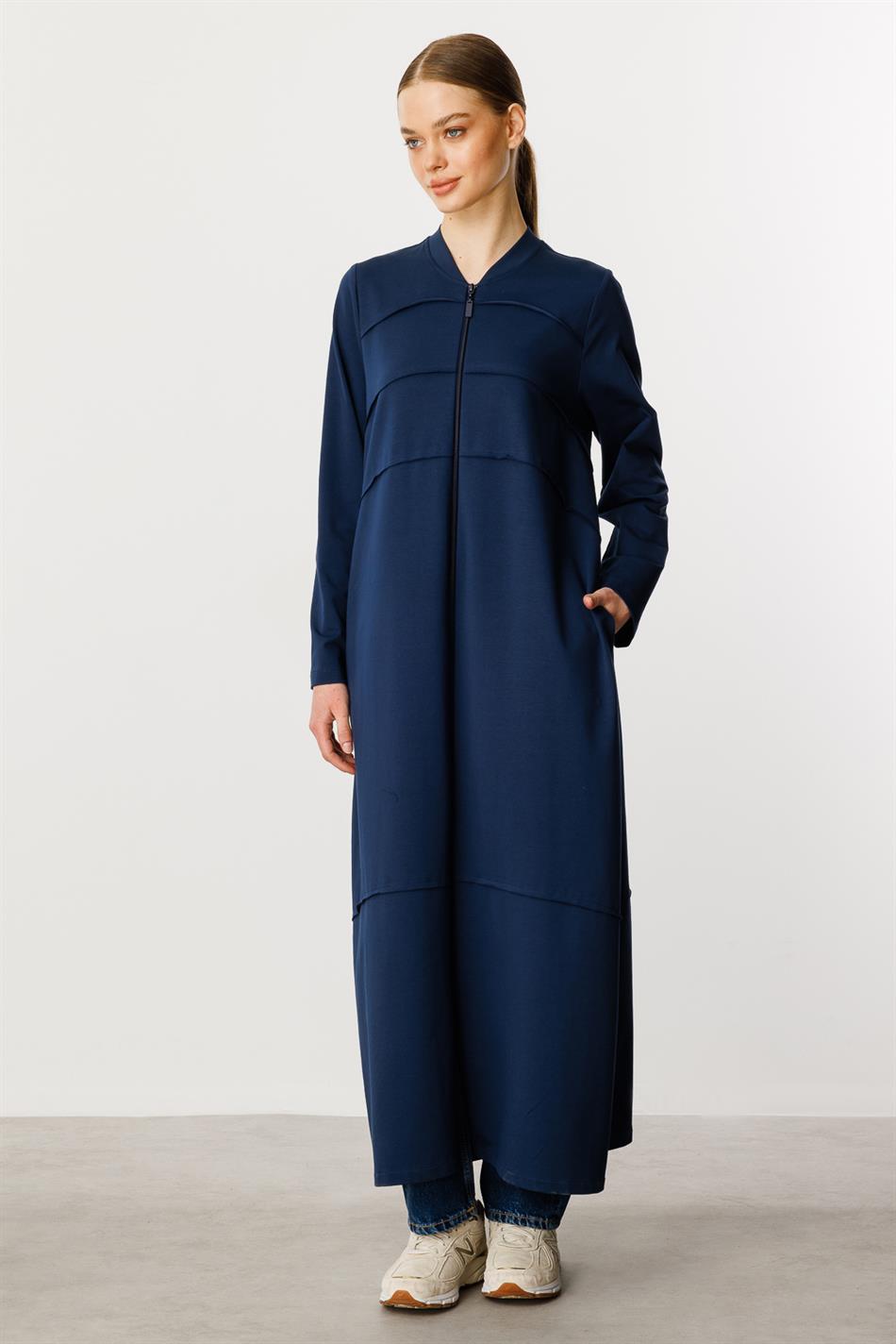 BEN Speciale katoenmix, soepelvallende en comfortabele jas - Marineblauw