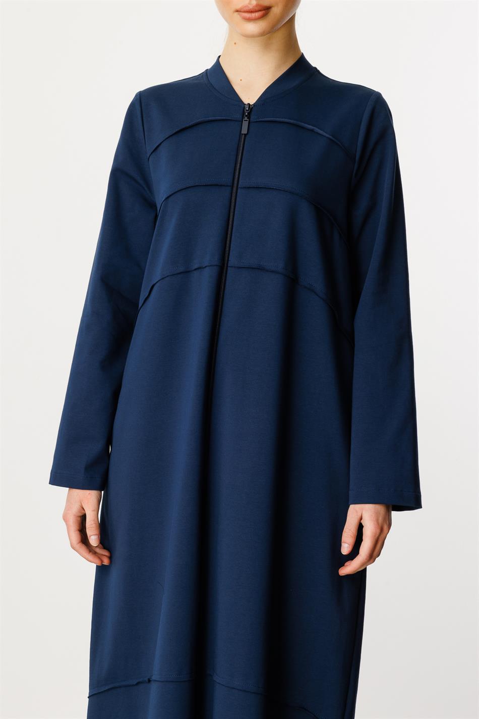 BEN Speciale katoenmix, soepelvallende en comfortabele jas - Marineblauw