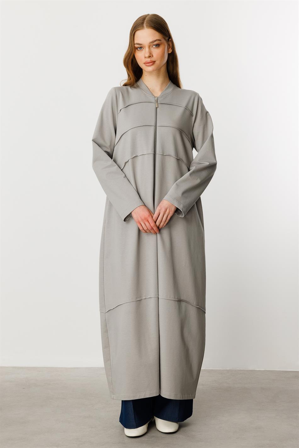 BEN Speciale katoenmix, soepelvallende en comfortabele jas - Grijs