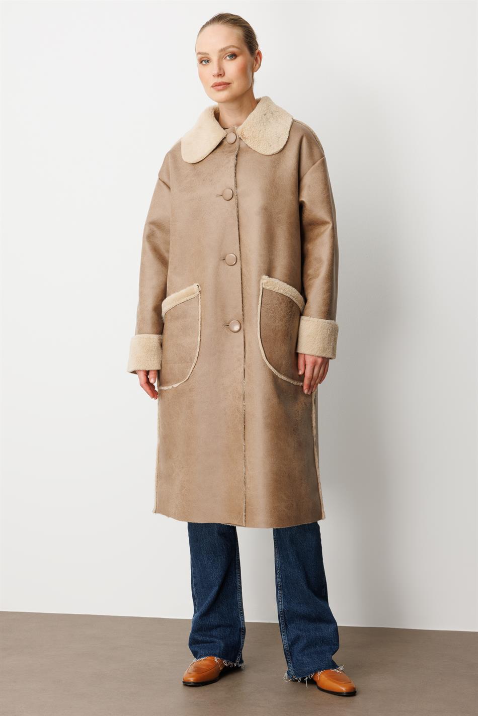 Timeless Lightweight Double-Sided Coat/Jacket - Stone