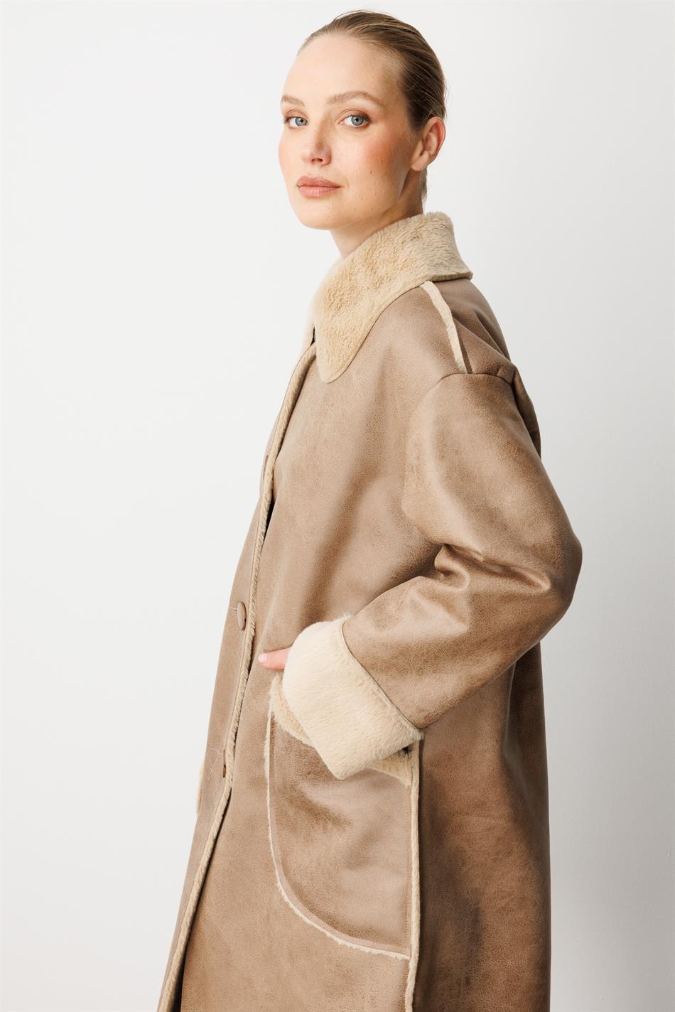 Timeless Lightweight Double-Sided Coat/Jacket - Stone