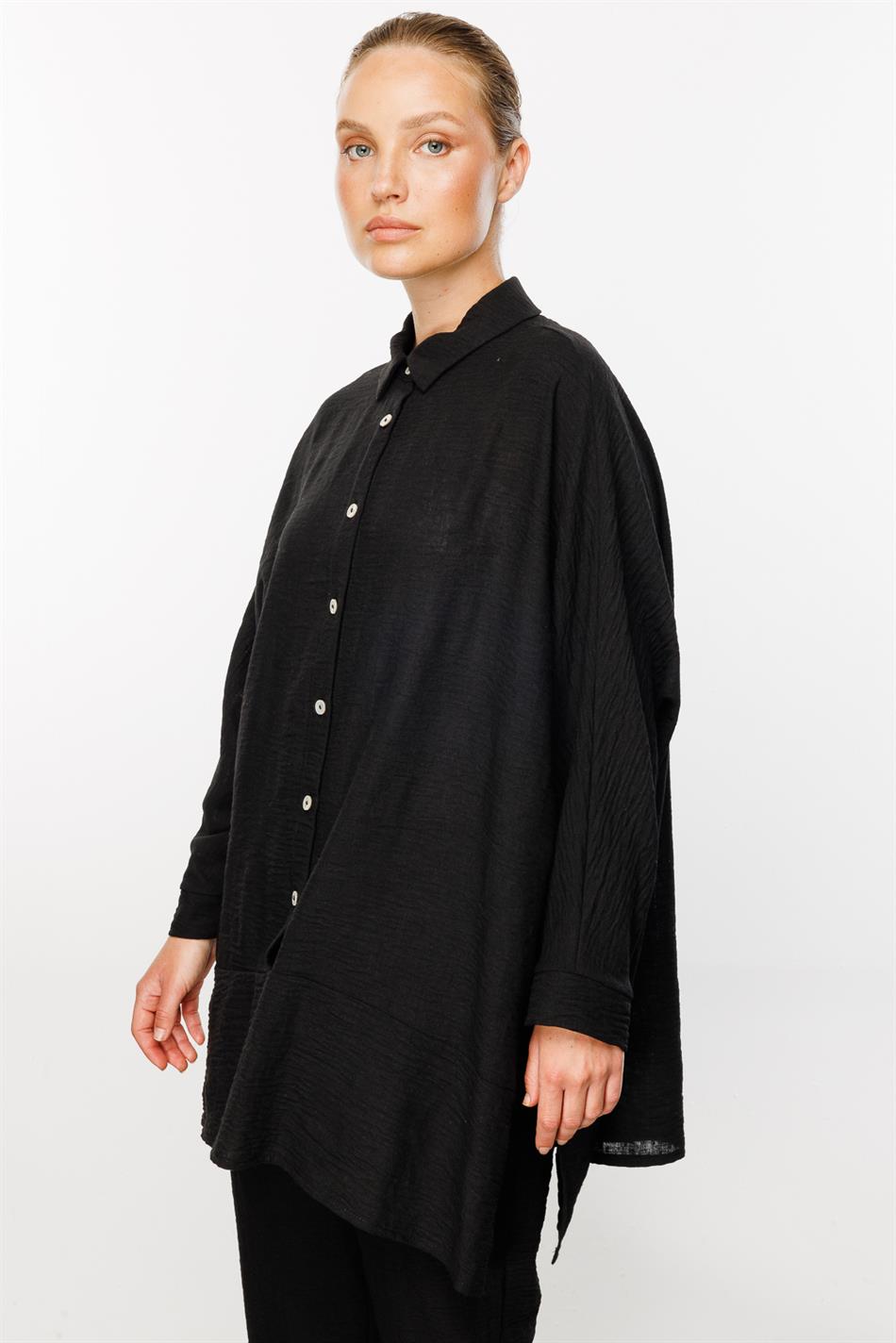 Bequemen, Gewebten Leinen-Hosen Sport Anzug-Black