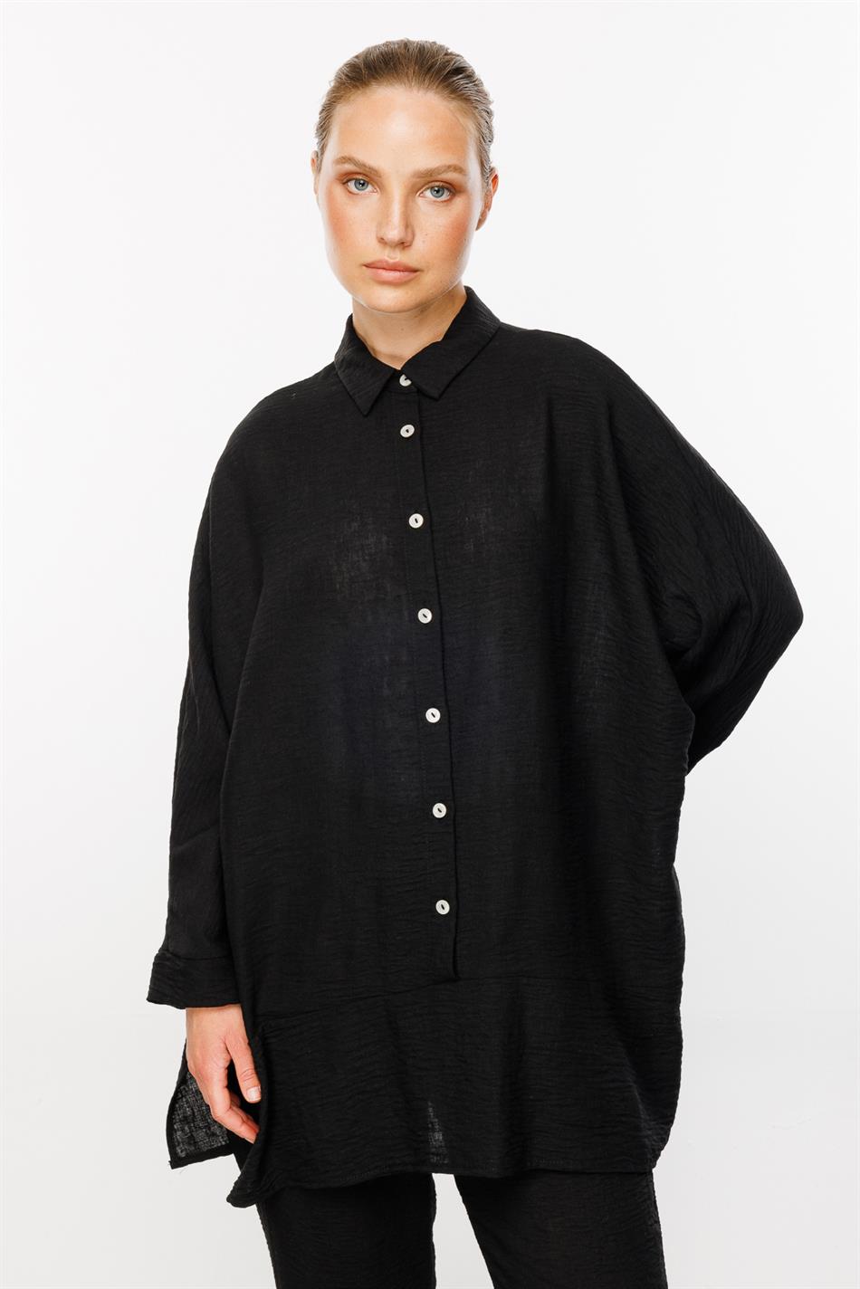 Bequemen, Gewebten Leinen-Hosen Sport Anzug-Black