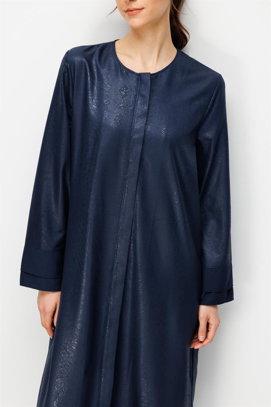 CROCODILE Özel Desen Soft Kumaş Üst Beden ve Aller Kat Kat Kol ve Alt Beden İpekçe Garni Zamansız-Laci