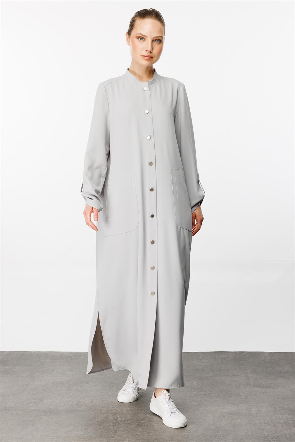 Dikiş Garni Detaylı Zor Kıırşan Nefes Alan Özel Dokuma Kumaş Spor Kap-Gri