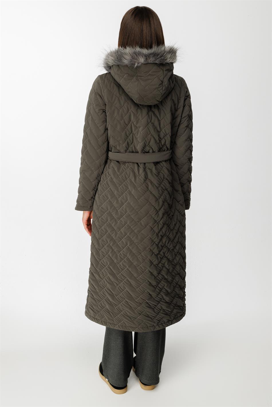 Elele Special Quilted Padded Fabric Sporty and Timeless Coat/Jacket - Smoke Grey (Anthracite)