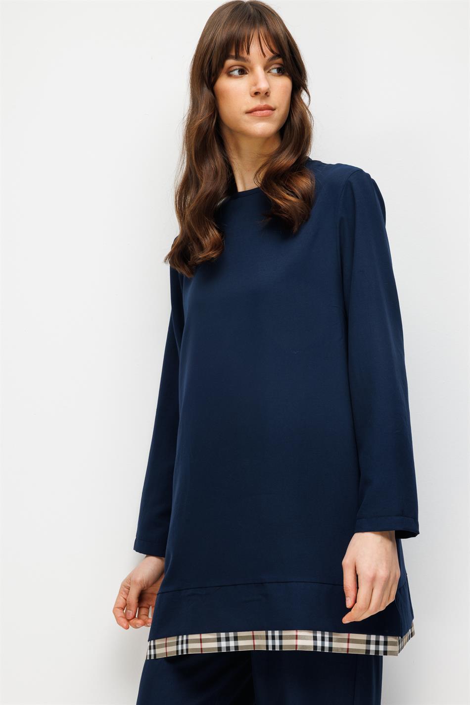 Ferra Garni İpekçe Kumaş Hafif ve Konforlu Pantalon Tunik Kombin Takım-Laci