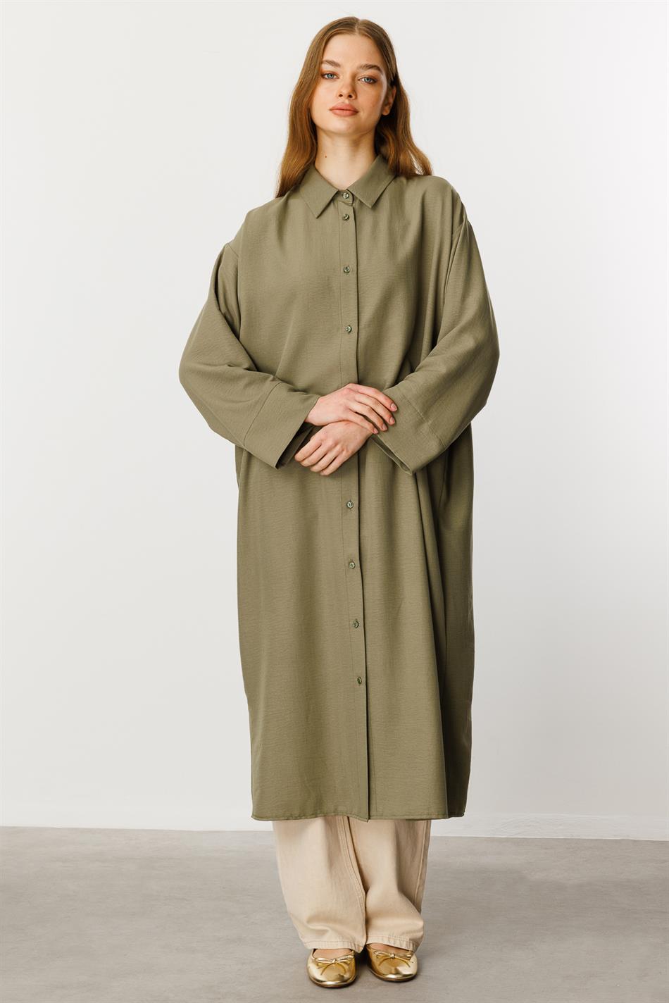 Forall İpək Parça Rahat və Yüngül Zamansız İdman Gödəkçəsi - Xaki