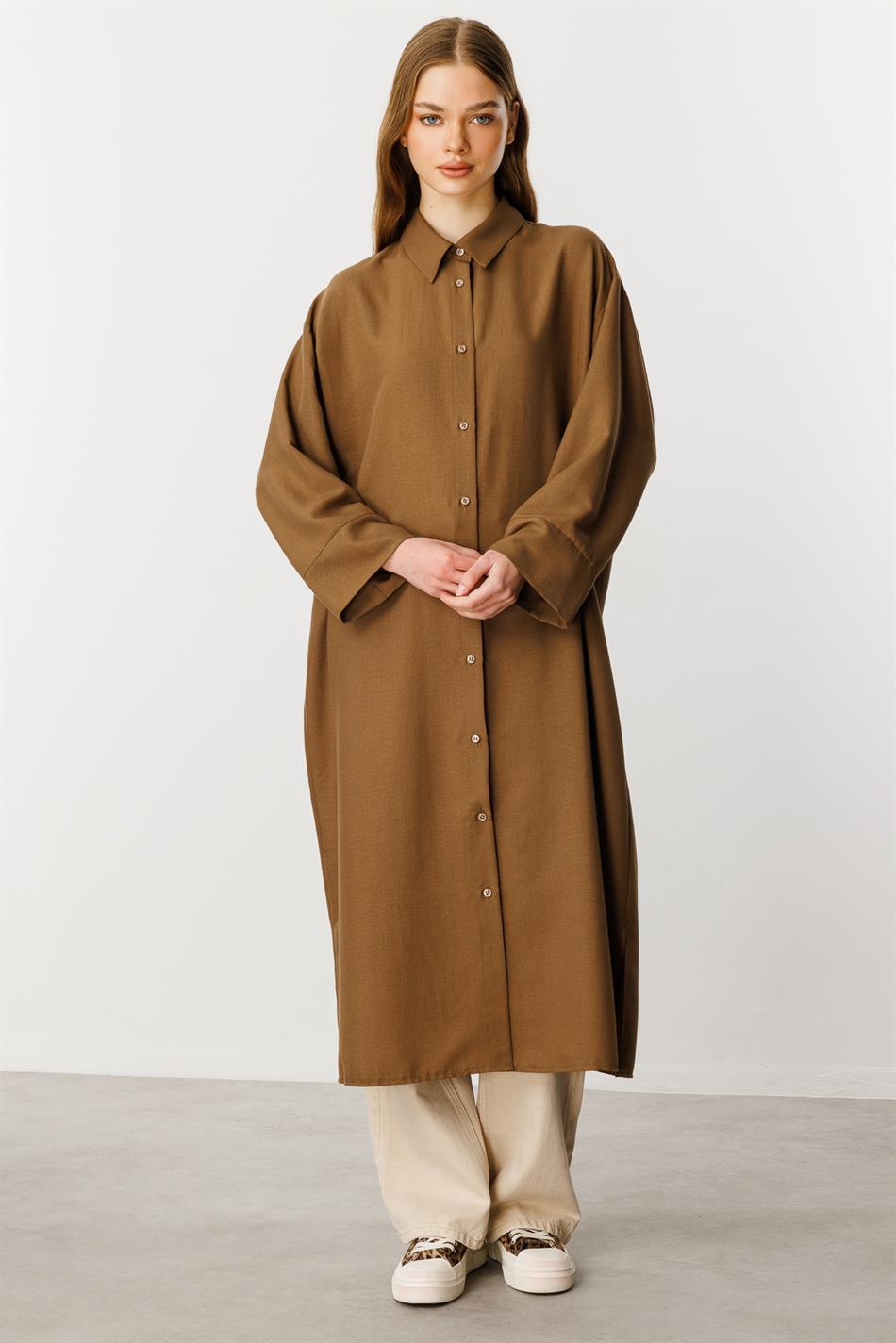 Forall Seidenstoff: Bequeme und leichte, zeitlose Sportjacke – Kaffee