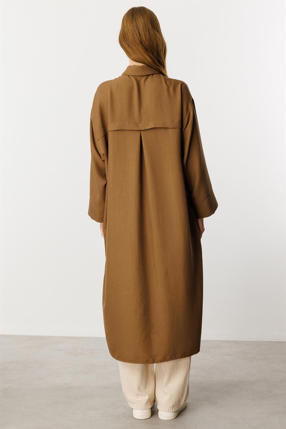 Forall Seidenstoff: Bequeme und leichte, zeitlose Sportjacke – Kaffee