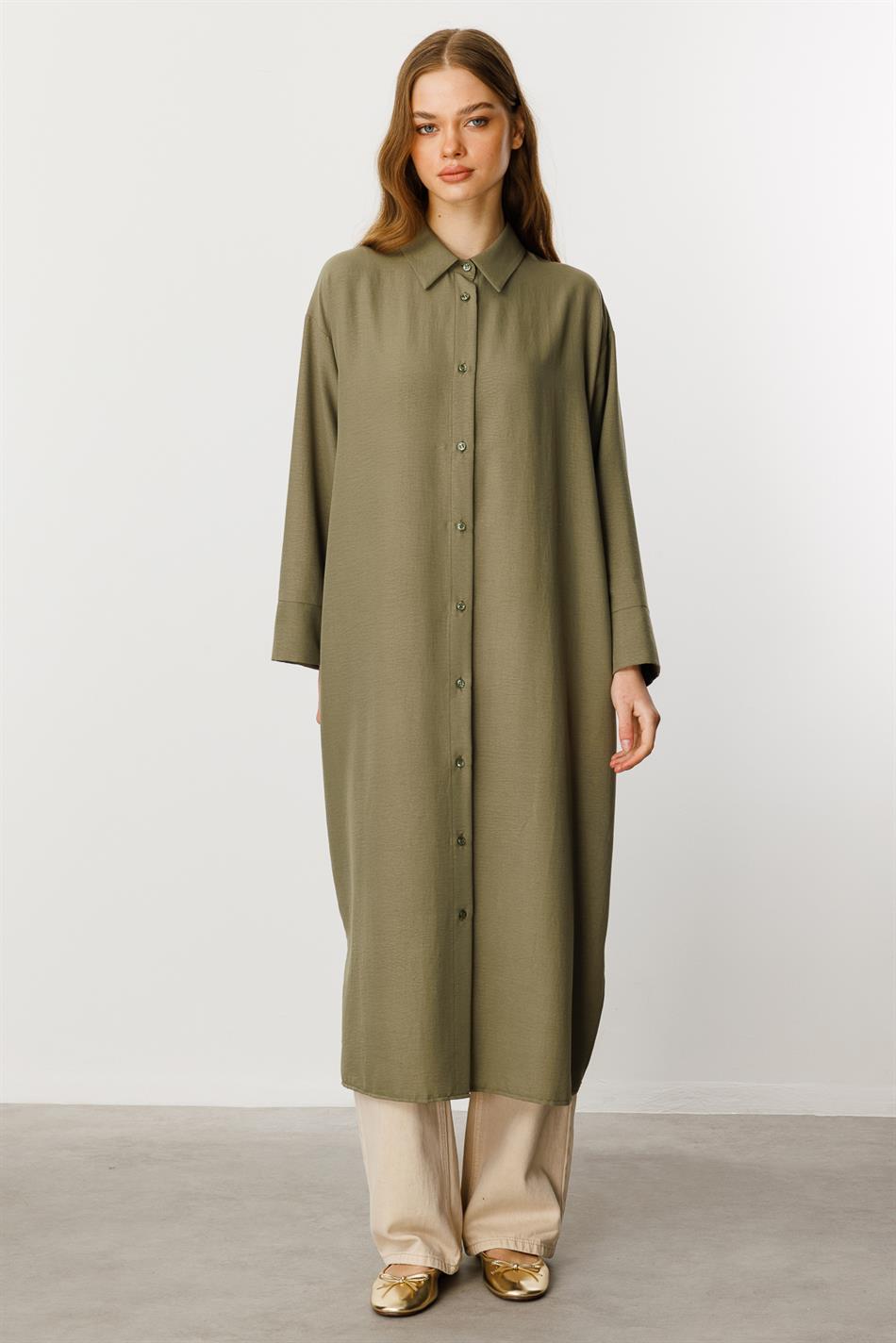 Forall İpək Parça Rahat və Yüngül Zamansız İdman Gödəkçəsi - Xaki