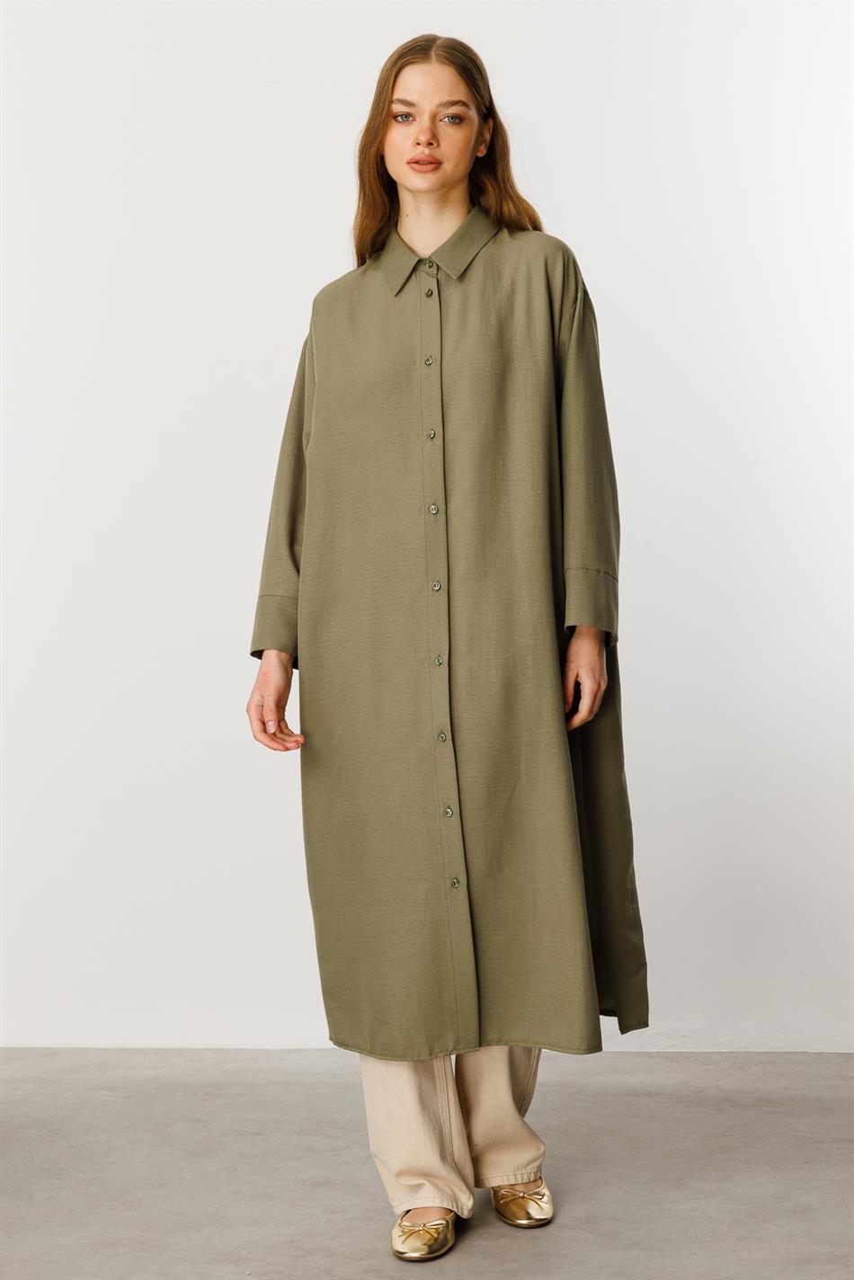 Forall İpək Parça Rahat və Yüngül Zamansız İdman Gödəkçəsi - Xaki