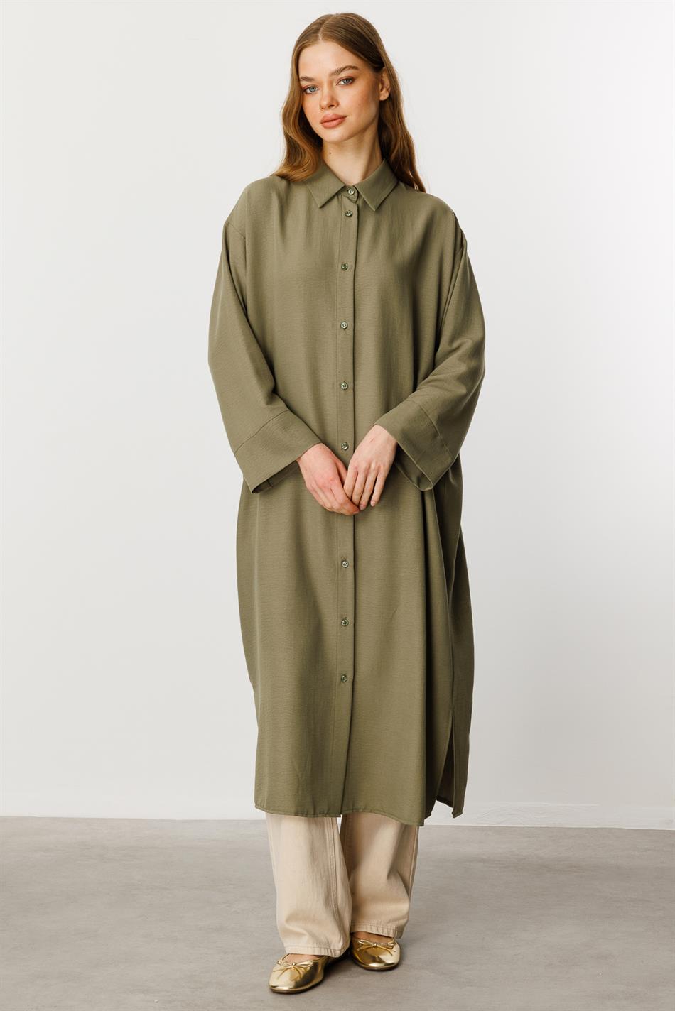 Forall İpək Parça Rahat və Yüngül Zamansız İdman Gödəkçəsi - Xaki